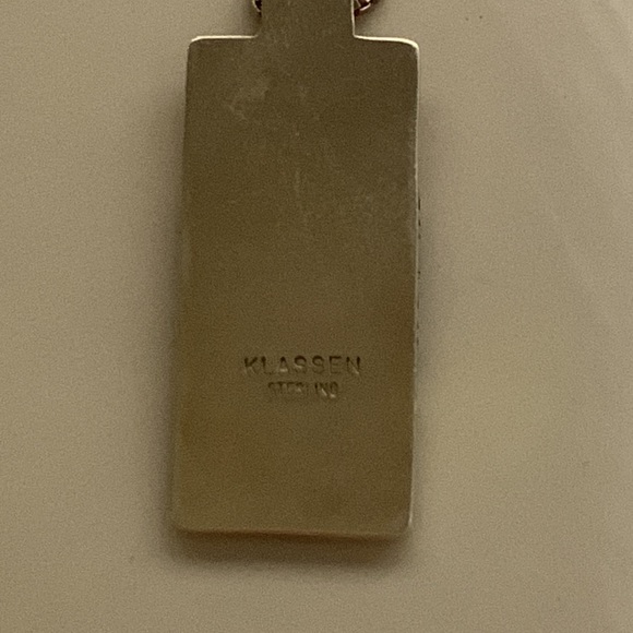 Modernist sterling bar pendant - Picture 5 of 6